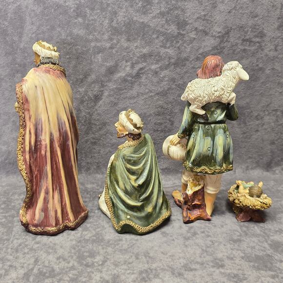 Holy Family Ceramic Nativity Scene Figurines Baby Jesus Wise Men & Sheppard Boy - Picture 6 of 10
